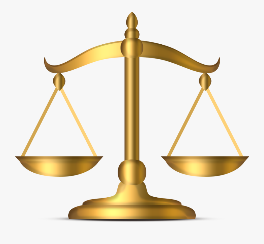 Measuring Scales Clip Art - Gold Scales Of Justice, Transparent Clipart