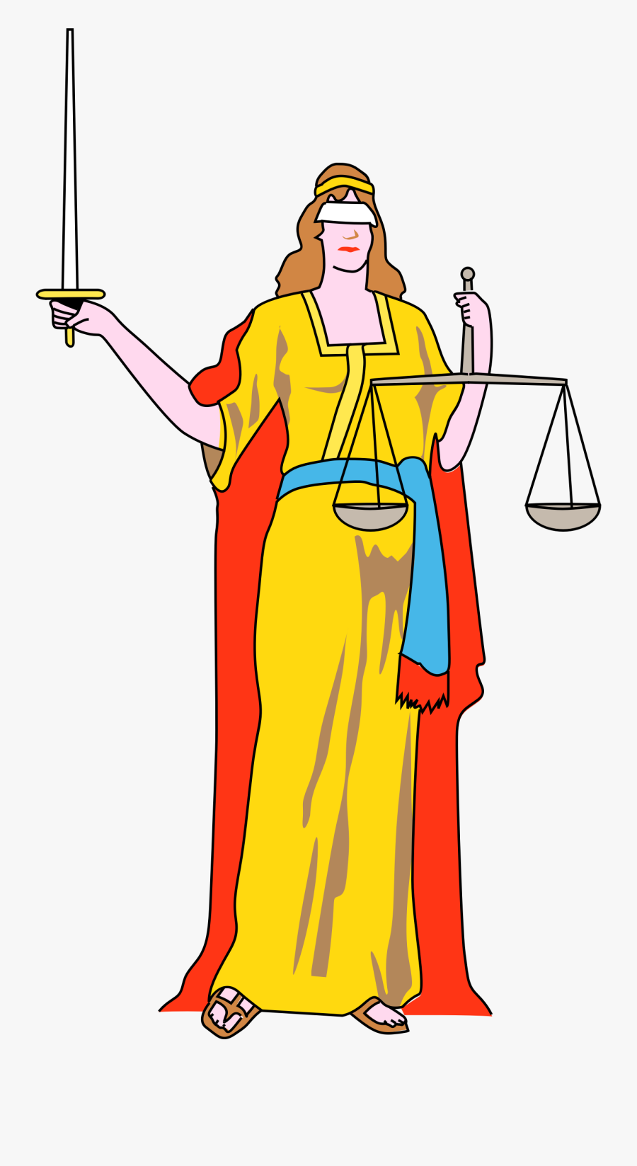 Lady Law Scale Free Picture - Blind Lady Justice Png, Transparent Clipart