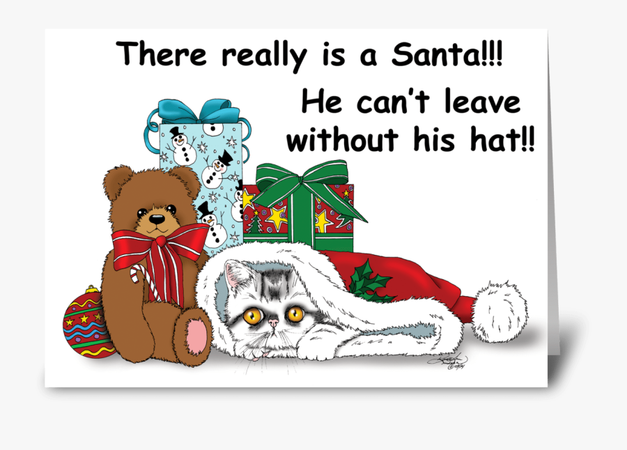 I Believe In Santa Greeting Card - Cartoon, Transparent Clipart