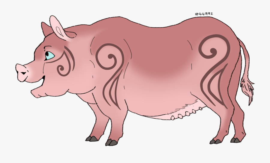 Pig Clipart Female - Domestic Pig, Transparent Clipart