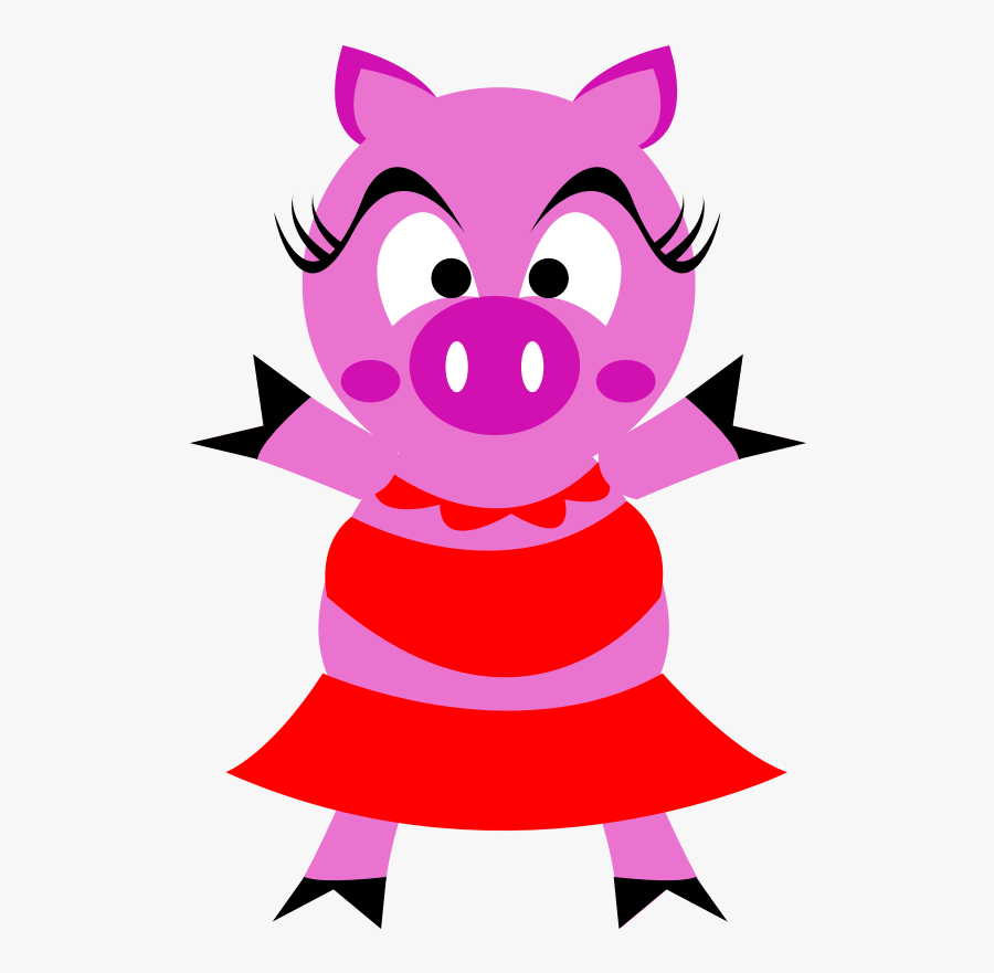 Clipart - Madame Pig - Madame Pig, Transparent Clipart