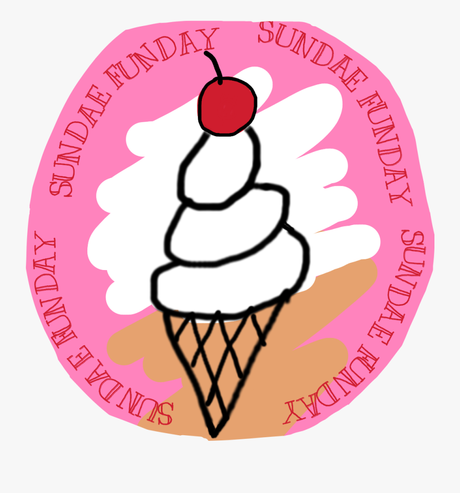 #sundayfunday #sundae #cherryontop #icecream #icecreamcone - Ice Cream Cone, Transparent Clipart