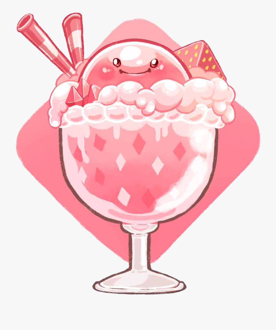 “pink Slime Sundae
” - Wine Glass, Transparent Clipart