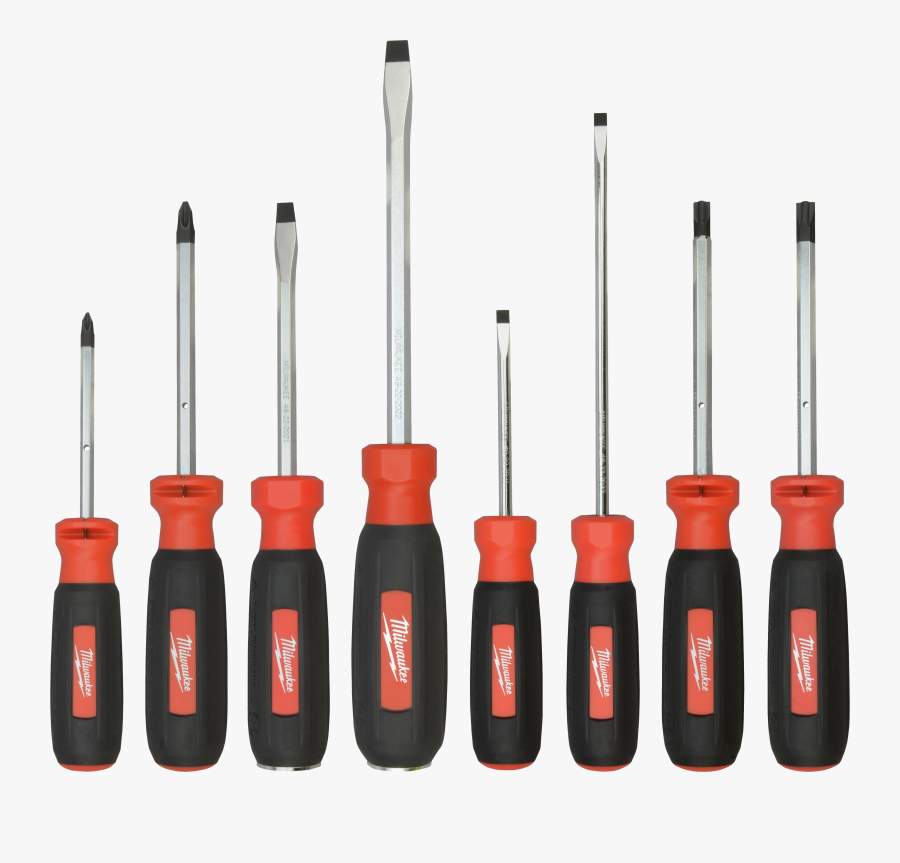Screwdriver Clipart Electric - Milwaukee Screwdriver 8 Set, Transparent Clipart
