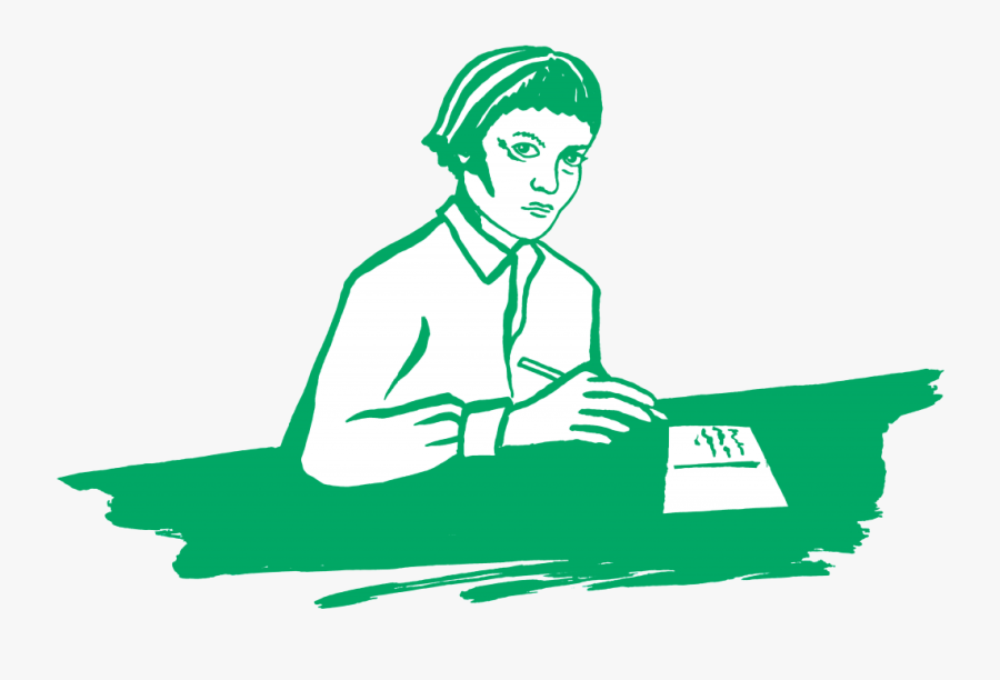 Portrait Of Iris Murdoch Writing A Postcard - Philosophy, Transparent Clipart