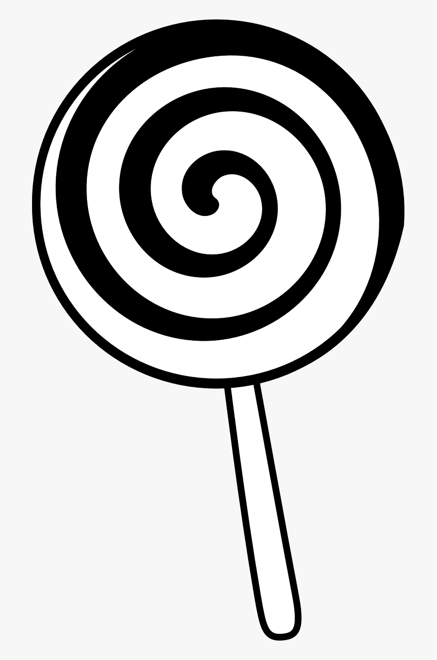 Candy Lollipop Sweets Free Picture - Lollipop Clipart Black And White, Transparent Clipart