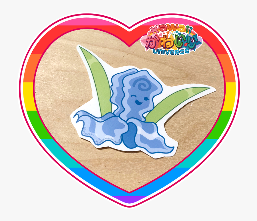 Cute Iris Flower Sticker, Transparent Clipart
