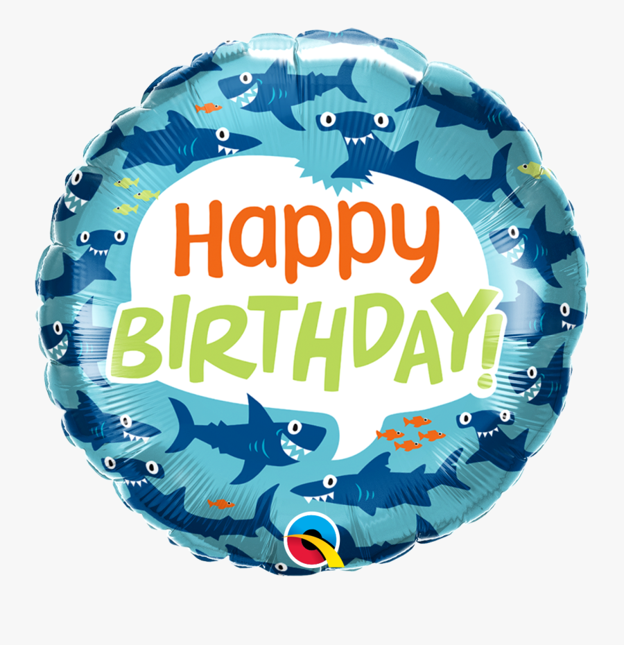 Transparent Birthday Balloons Clip Art - Shark Qualatex, Transparent Clipart