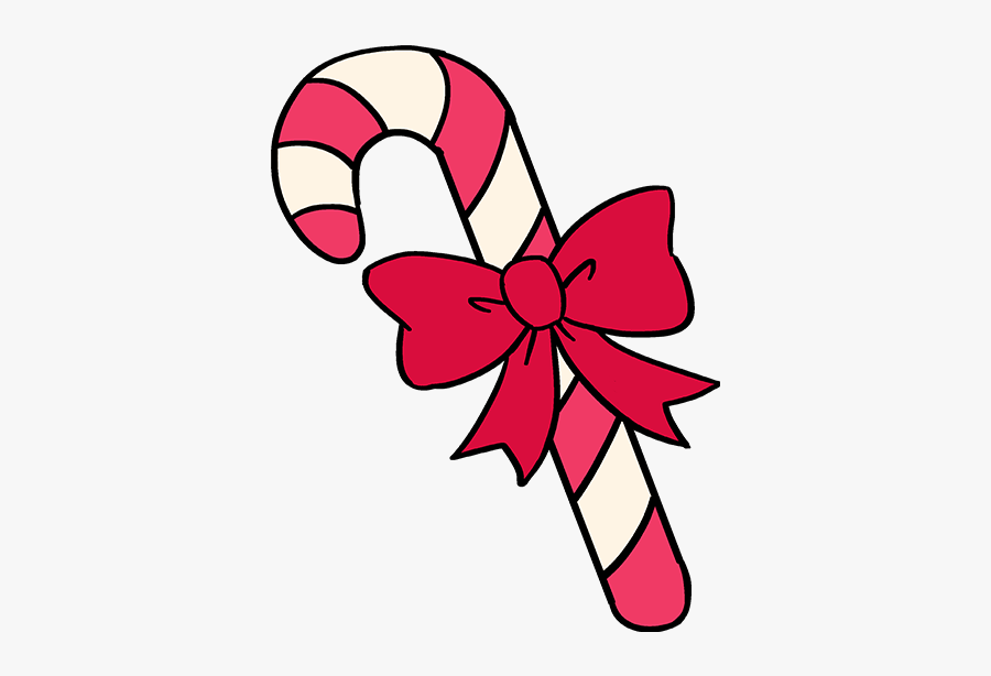 How To Draw Candy Cane - Candy Drawing, Transparent Clipart