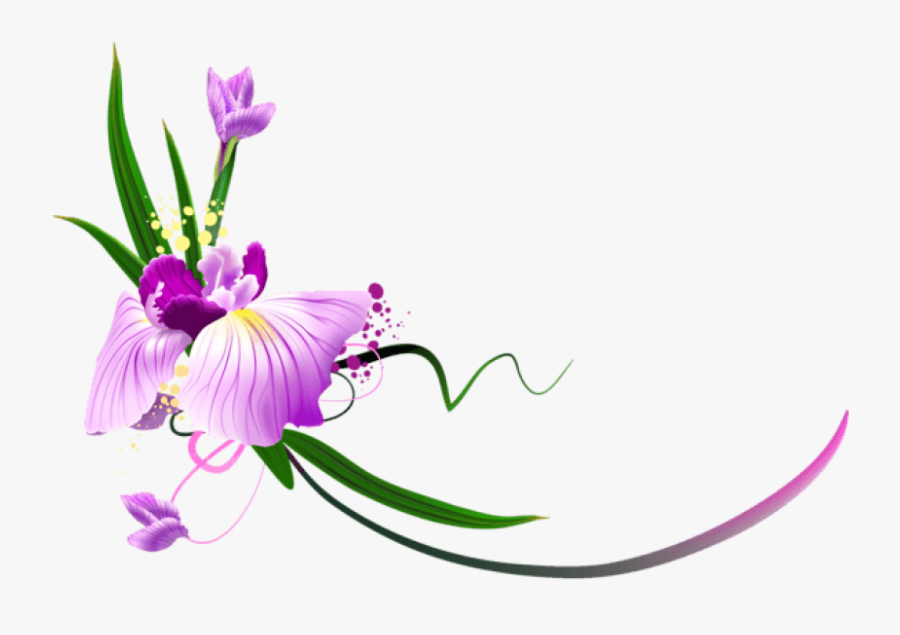 Free Png Download Beautiful Purple Floral Decor Clipart - Png Flower Background, Transparent Clipart