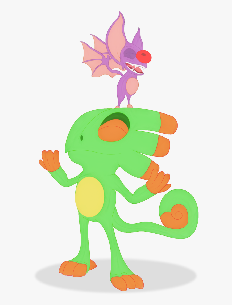Yooka Laylee Banjo Kazooie Green Plant Clip Art Cartoon - Cartoon, Transparent Clipart