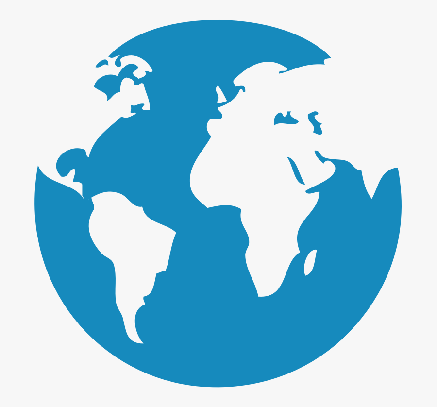 White World Map Black Background, Transparent Clipart