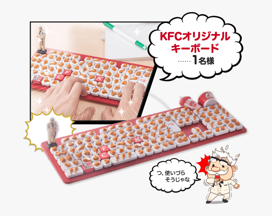 Kfc Fried Chicken Keyboard - Kfc Keyboard And Mouse, Transparent Clipart