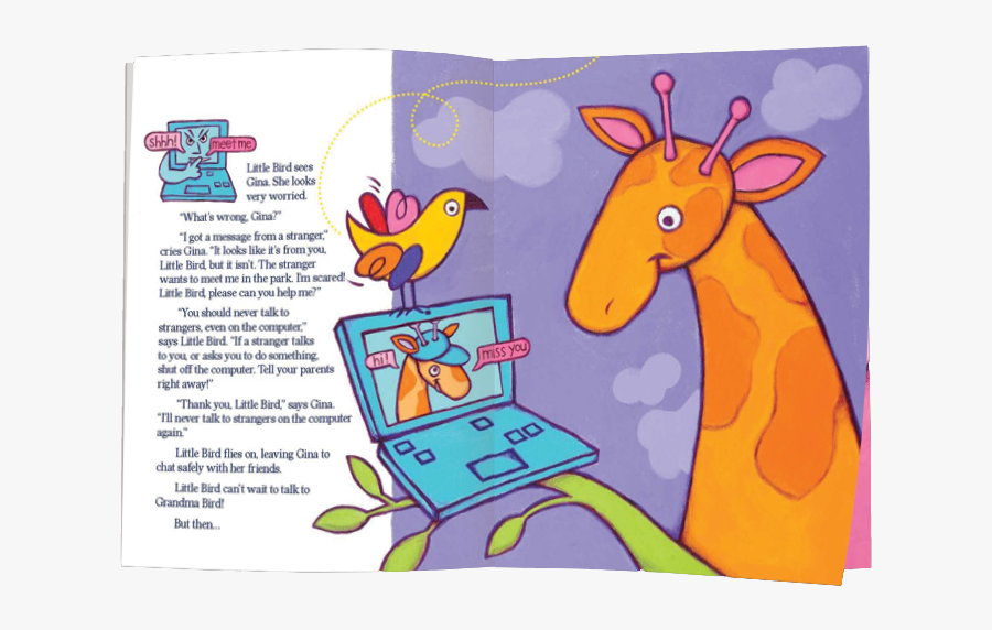 Giraffe Book Lo, Transparent Clipart
