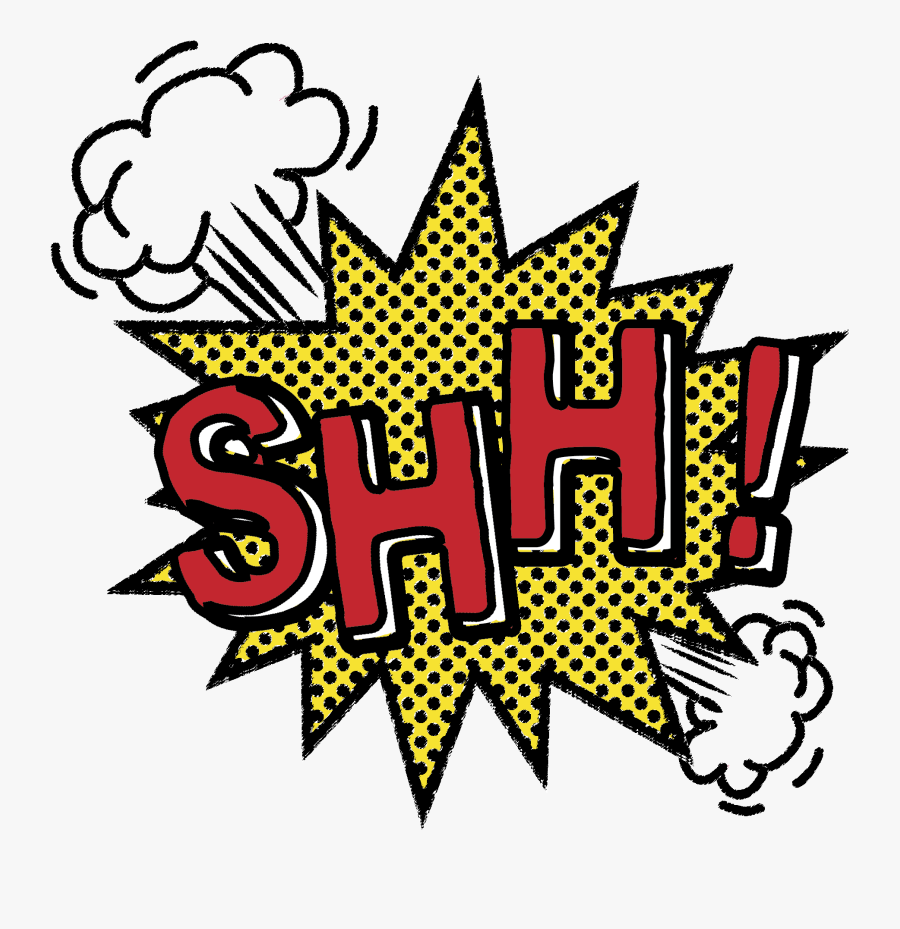 Pop Art Shh Png, Transparent Clipart