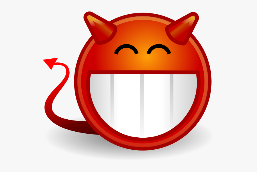 Horn Clipart Devel - Devil Smiley, Transparent Clipart