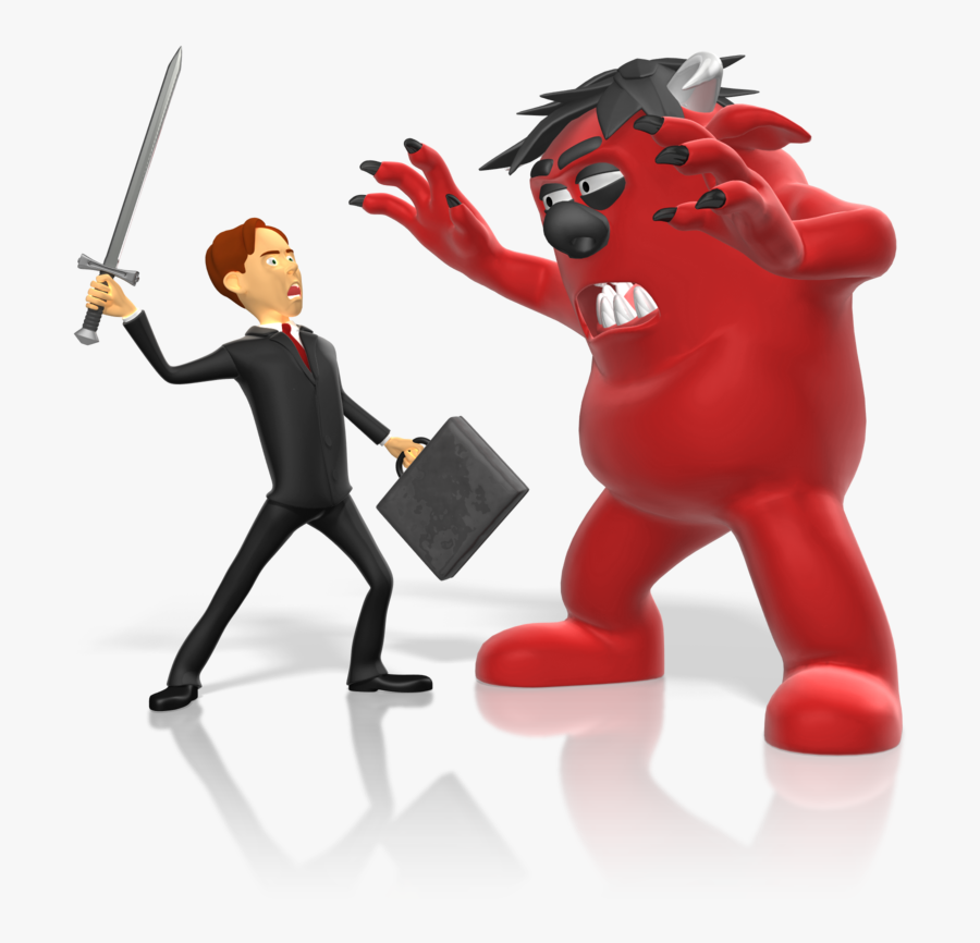 8 Best Strategies To Win Your Battle With Depression - Fight A Monster Cartoon, Transparent Clipart