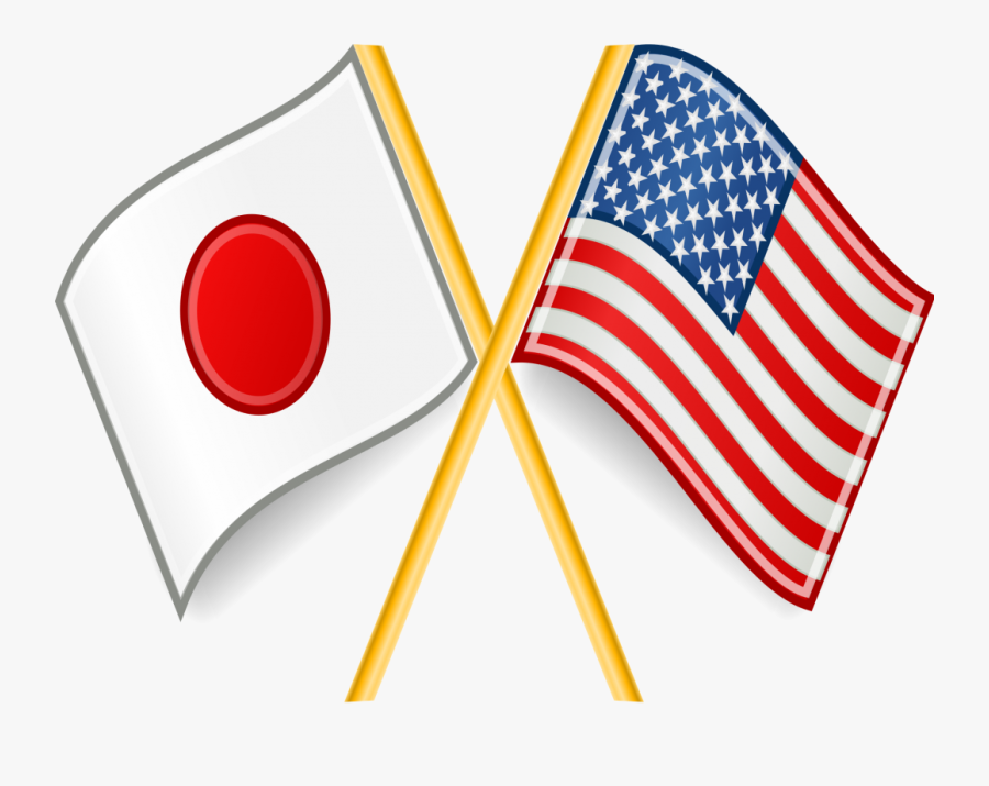 Japan And Us Flags, Transparent Clipart
