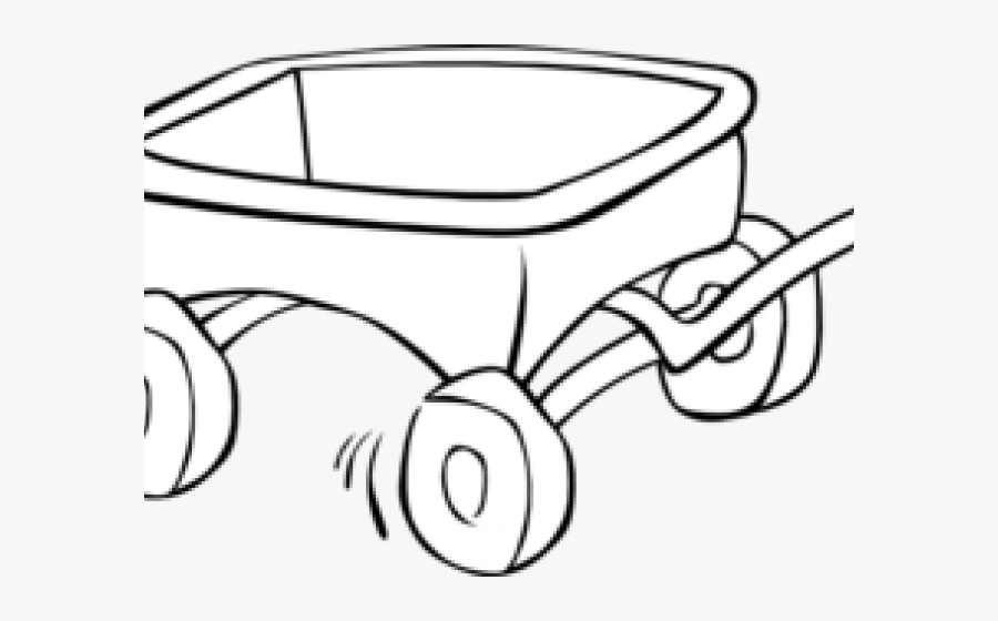 Pioneer Clipart Red Wagon - Wagon Clipart Black And White, Transparent Clipart