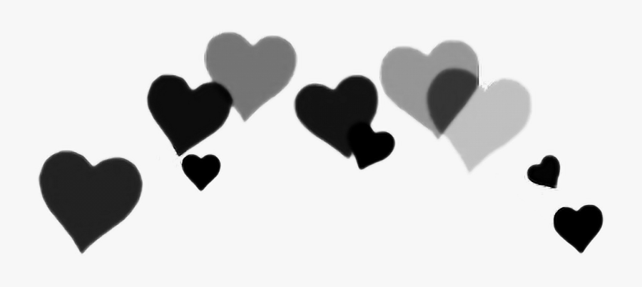 Transparent Black Hearts Png - Black Heart Crown Png, Transparent Clipart