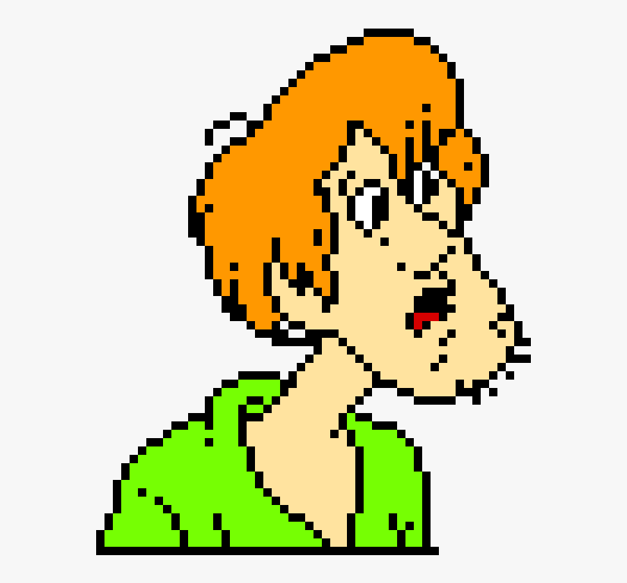 Minecraft Shaggy Pixel Art, Transparent Clipart