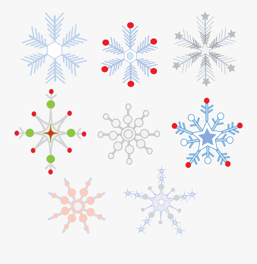 Clip Art Colorful Snowflakes - Svg Snowflakes, Transparent Clipart