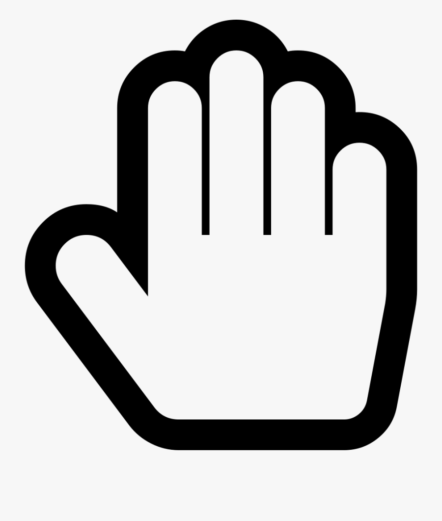 Line,hand,finger,clip Art,graphics,gesture - Hand Stop Png Icon, Transparent Clipart