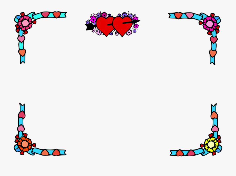 Heart Border, Valentine Border, Romance, Valentine, Transparent Clipart