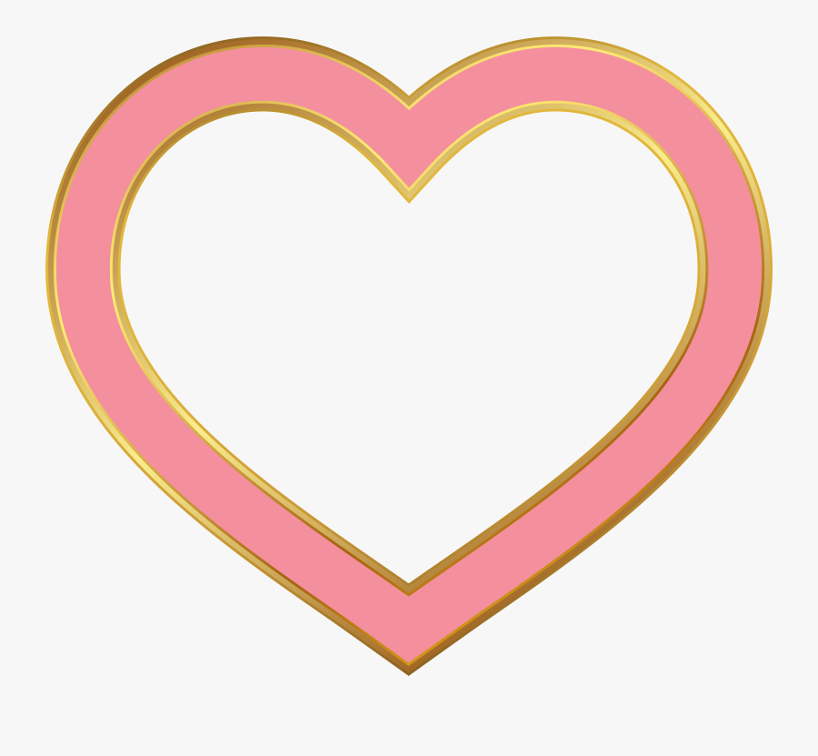 Heart Border Pink Png Clip Art Image, Transparent Png, Transparent Clipart