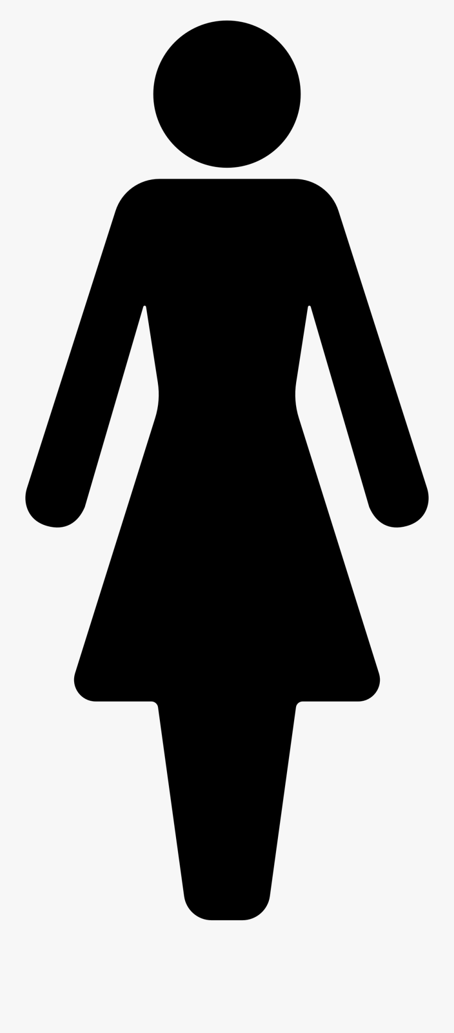 Female Symbol Silhouette - Toilet Logo For Female, Transparent Clipart