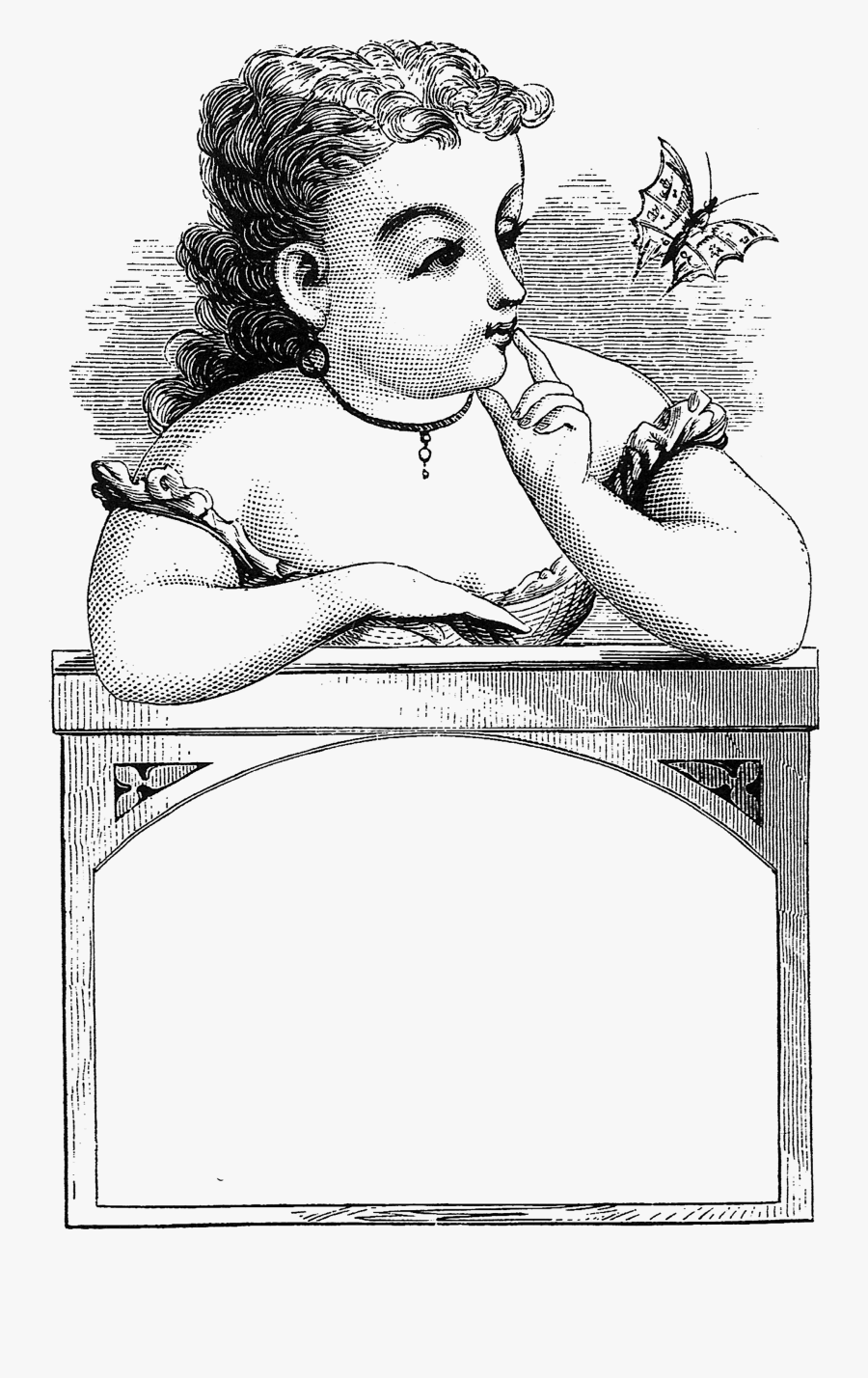 Victorian Blank Sign Clipart, Transparent Clipart