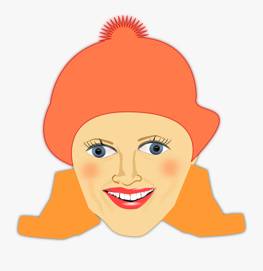 Girl With Hat Svg Clip Arts - Vector Graphics, Transparent Clipart
