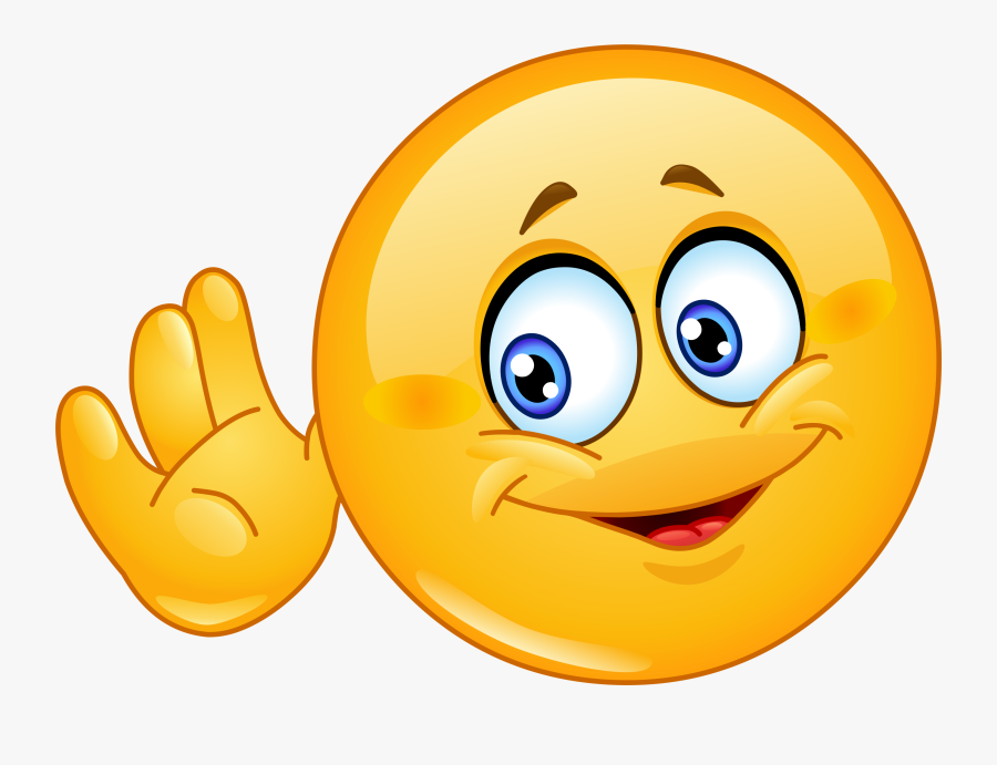 Listen Emoticon , Transparent Cartoons - Emoji Listening , Free ...