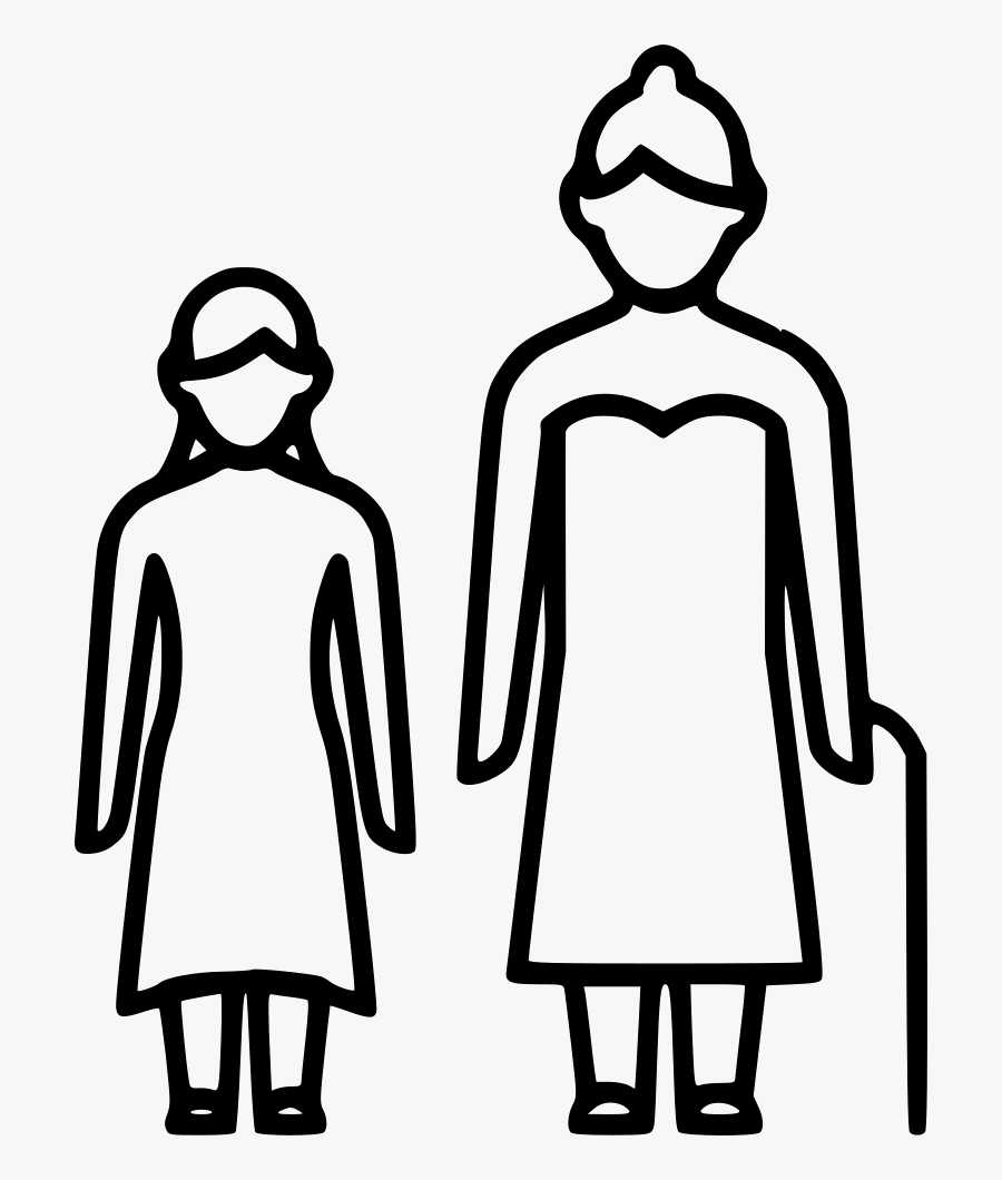 Grandma Granddaughter - Grandchildren Icon, Transparent Clipart