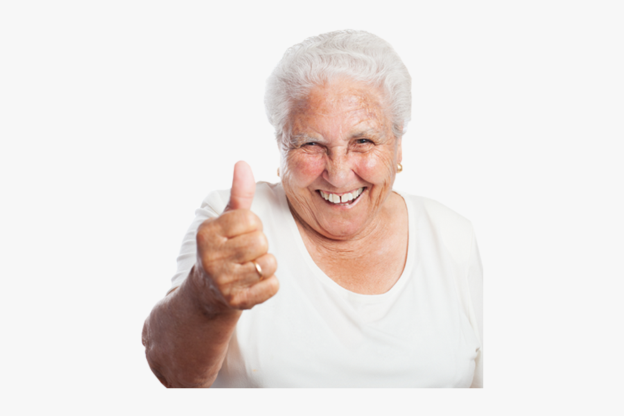 Clip Art Grandma Png - Old Woman Thumbs Up, Transparent Clipart