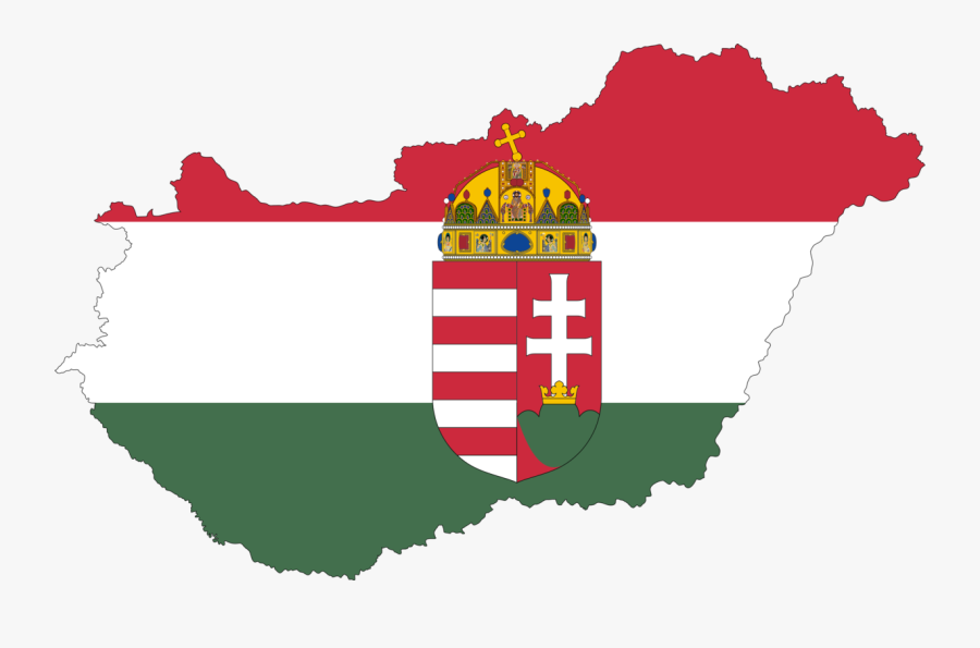Flag,hungary,coat Of Arms Of Hungary - Map Of Hungary With Flag, Transparent Clipart