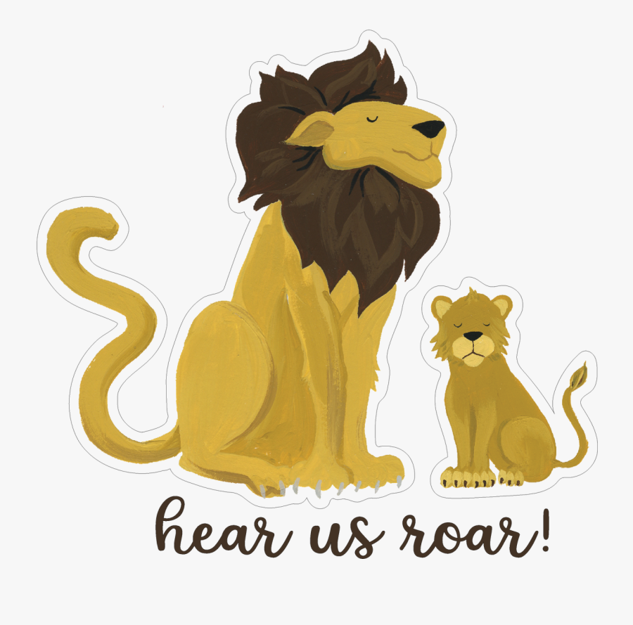 Hear Us Roar Lions Print & Cut File - Cartoon, Transparent Clipart