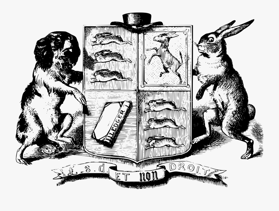 A Dog And Rabbit Coat Of Arms Clip Arts - Rabbit Coat Of Arms, Transparent Clipart