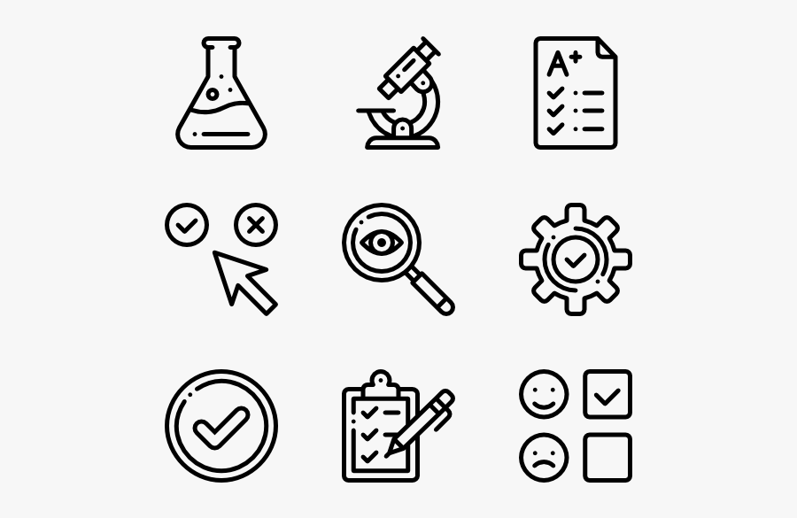 Science Test - Surf Icons, Transparent Clipart