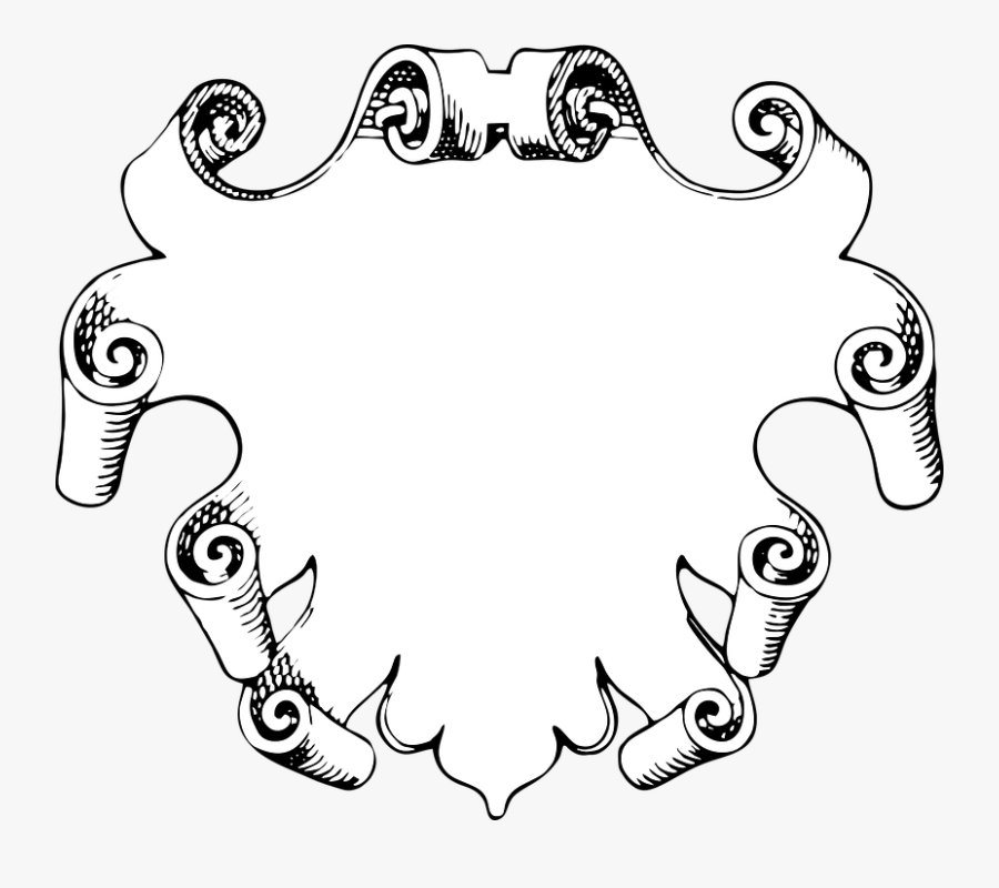 Circle,line Art,design,clip And White - Transparent Scroll Border, Transparent Clipart