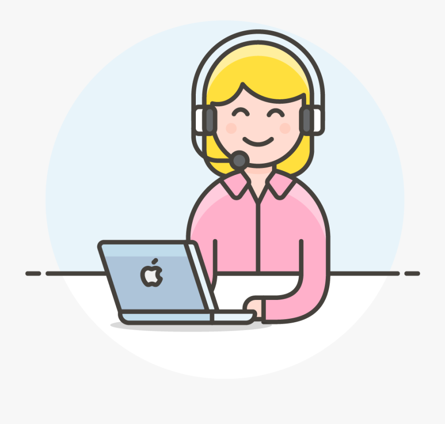 Female Customer Service Icon, Transparent Clipart