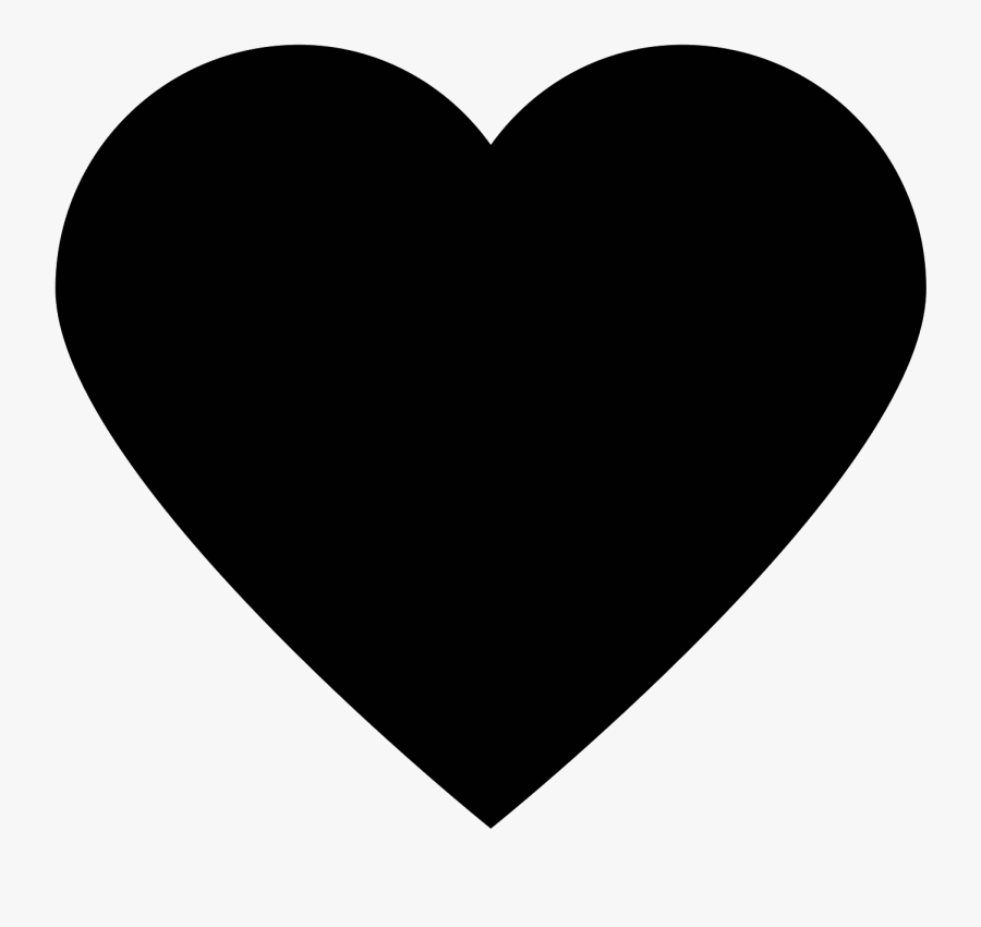 Valentines Black Heart - Heart Clipart Black, Transparent Clipart