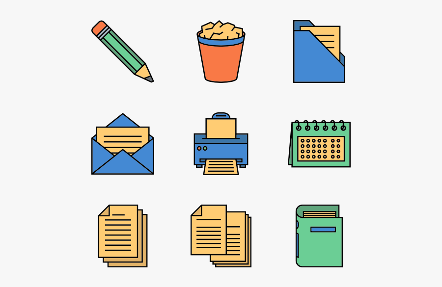Office Supplies, Transparent Clipart