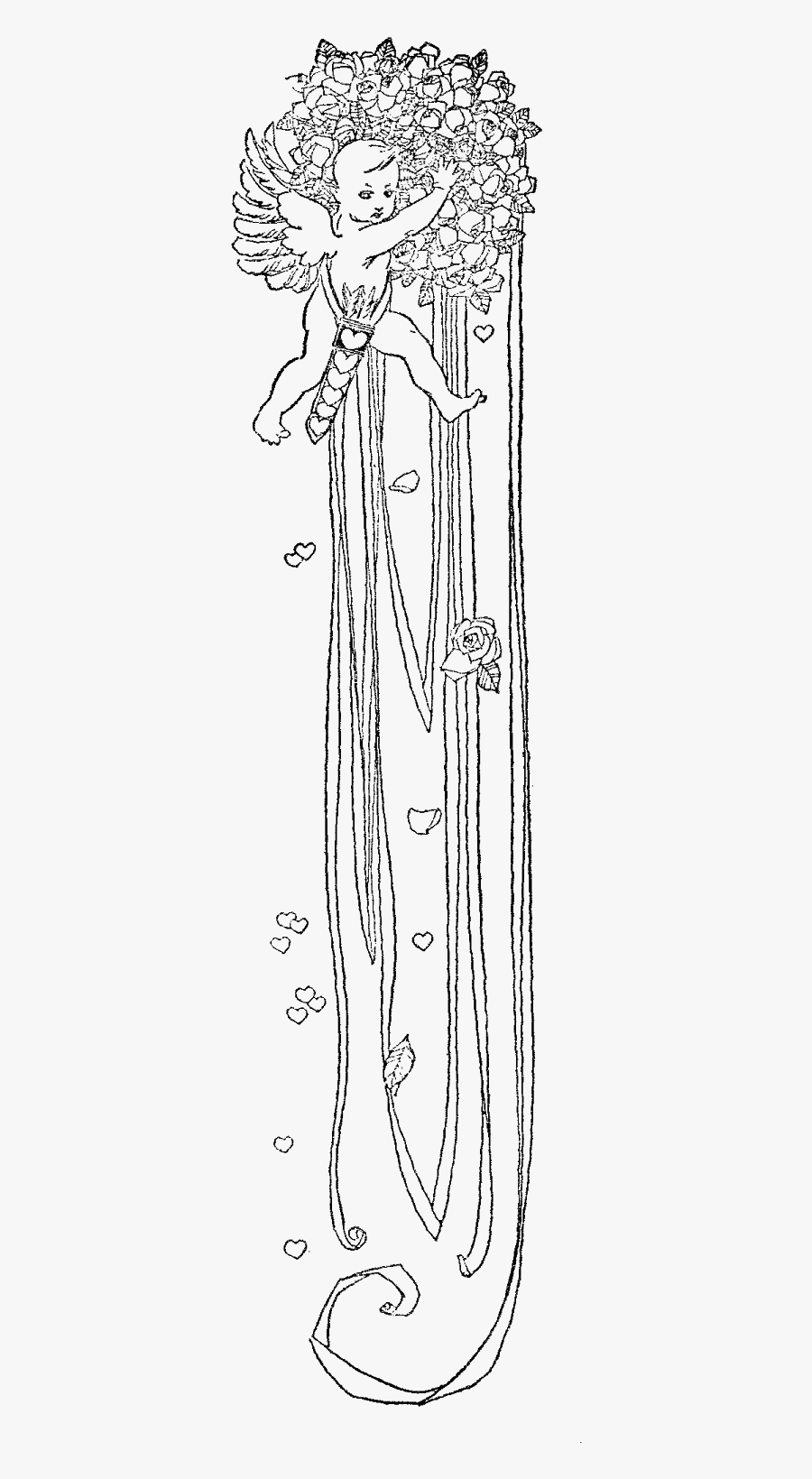 Cupid Valentine Digital Image - Sketch, Transparent Clipart