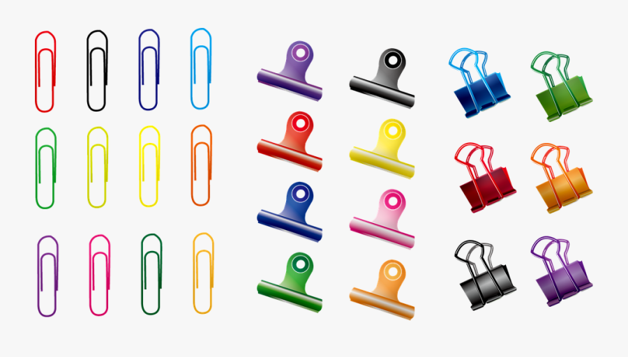 Paper Clips, Office Supplies, Clamps, Office - クリップ イラスト フリー 素材, Transparent Clipart