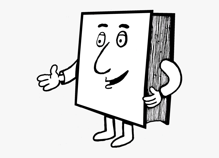 A Perfect World - Book Cartoon Clipart Black And White, Transparent Clipart