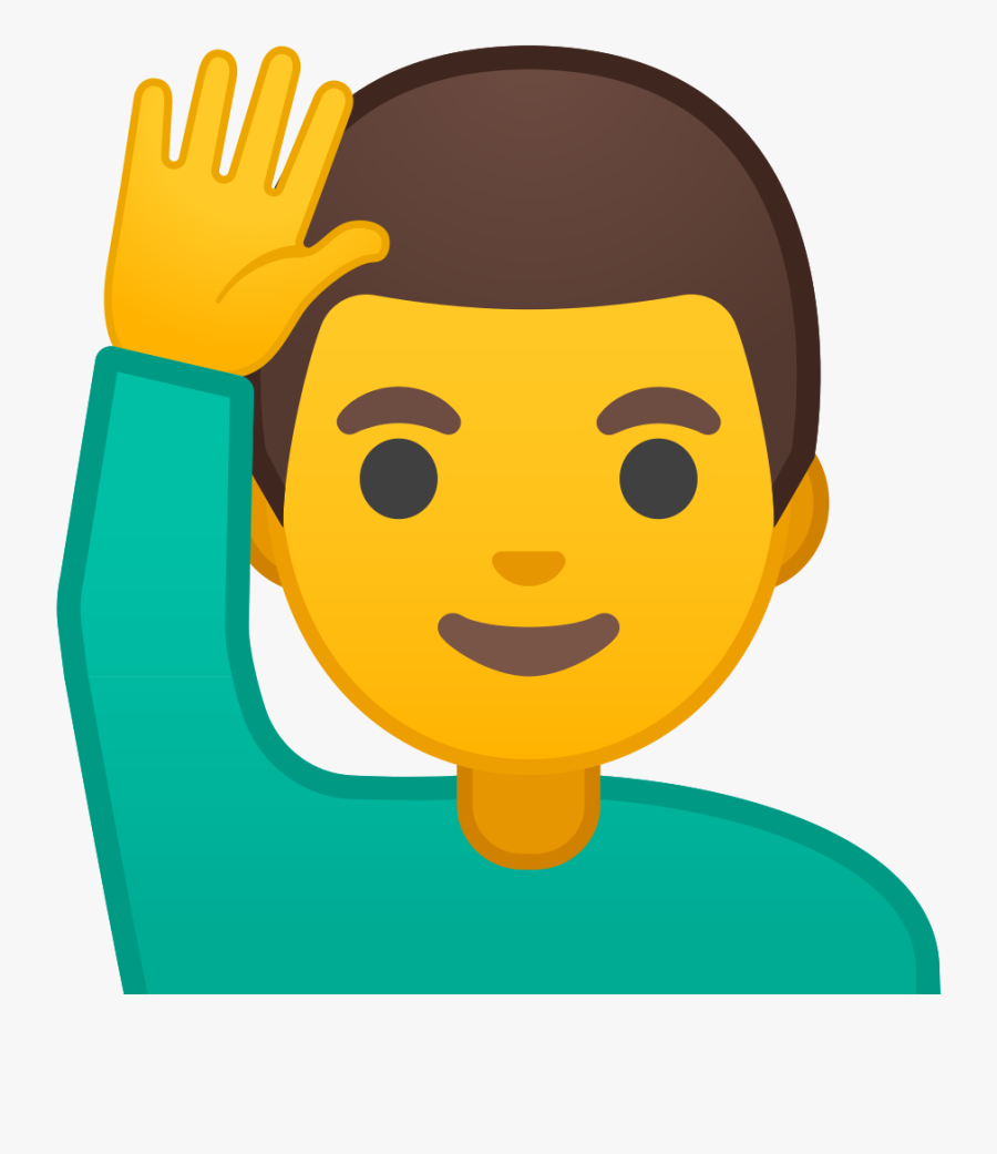 Man Raising Hand Icon Hand Up Emoji Free Transparent Clipart | The Best ...