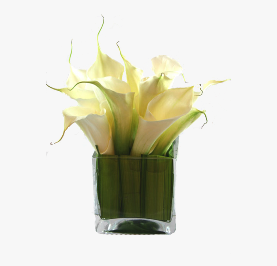 Small Vase Calla Lilies - Centrepiece, Transparent Clipart