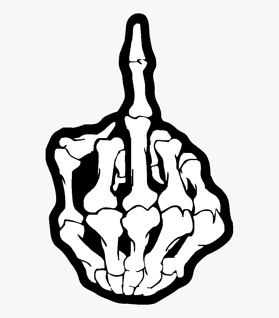Fuck You Bone Hand, Transparent Clipart