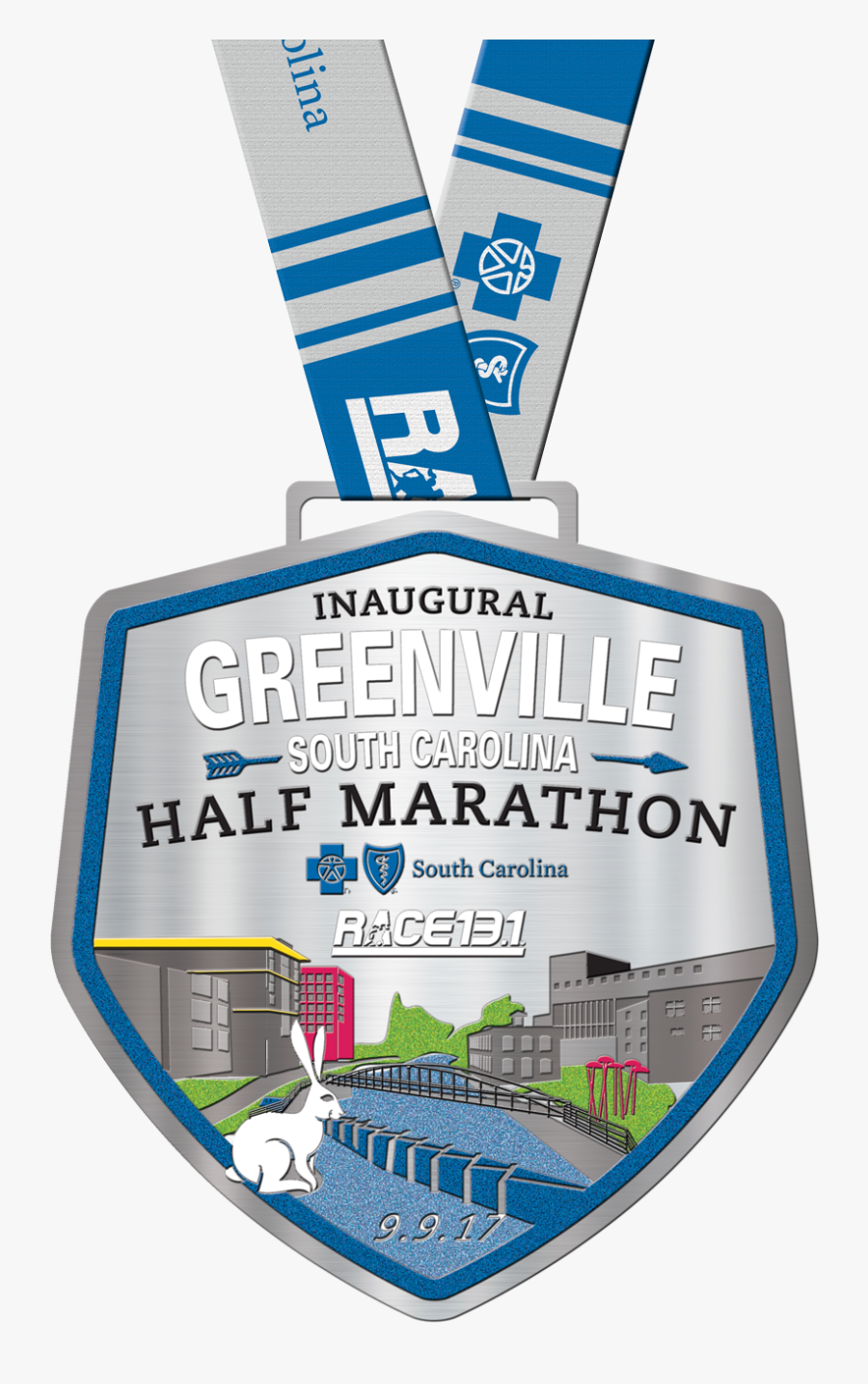 2018 Greenville Half Marathon Medal, Transparent Clipart